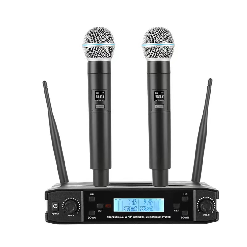 HOT-24 Two channel UHF fixed frequency wireless microphone system