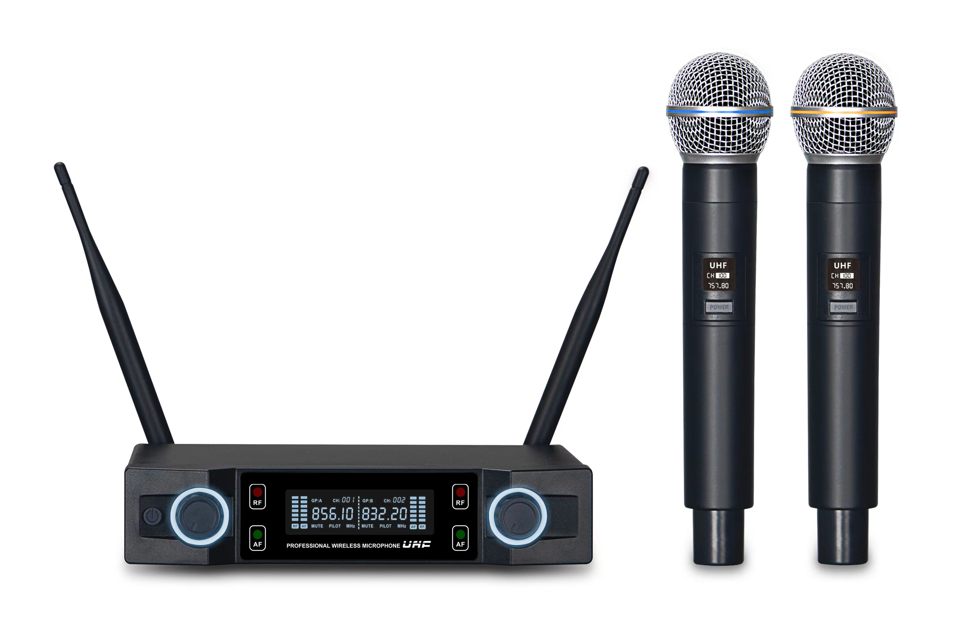 HOT-22 Two channel UHF fixed frequency wireless microphone system
