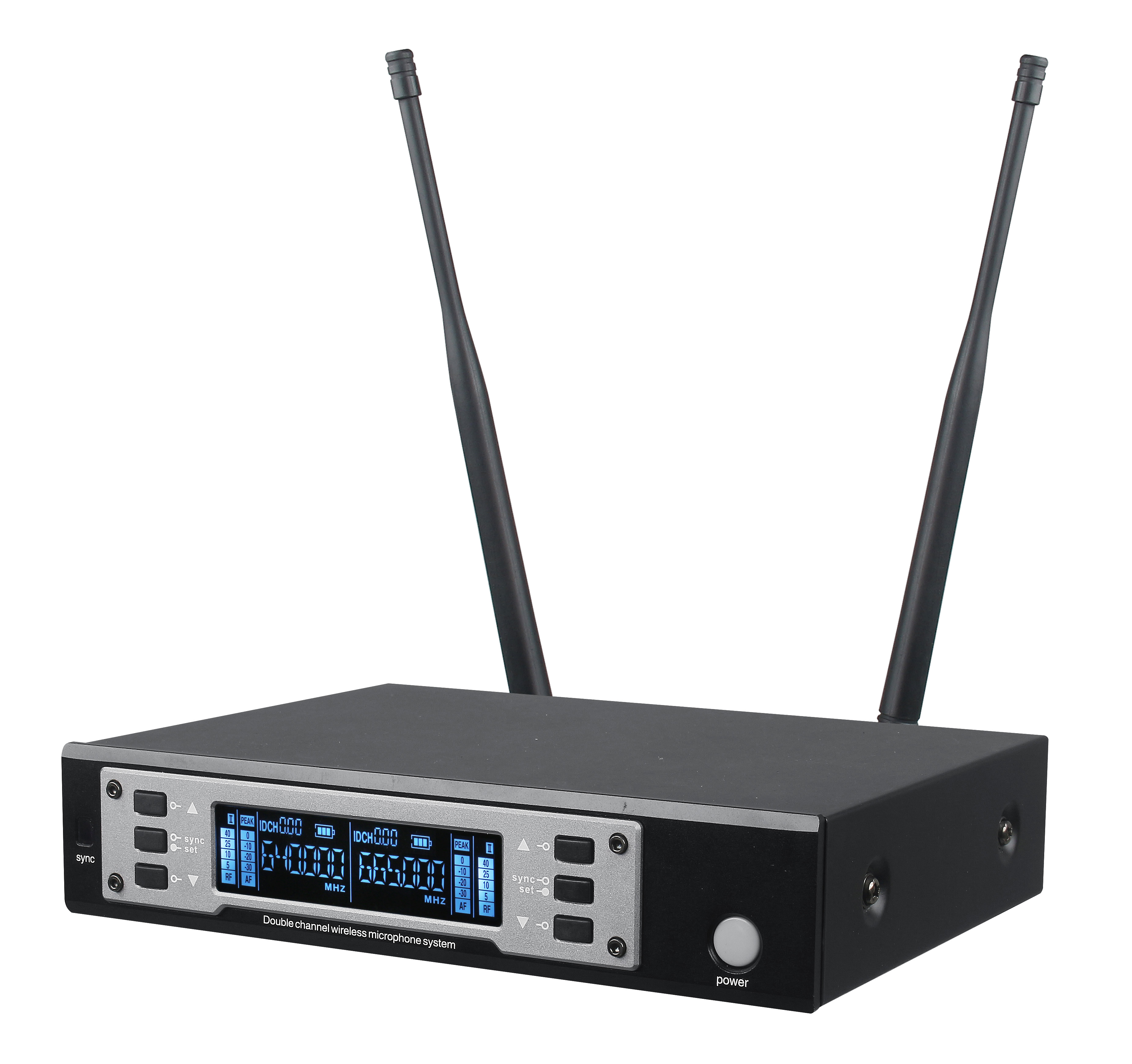 EG-6000 Two channel UHF frequency adjustable wireless microphone system