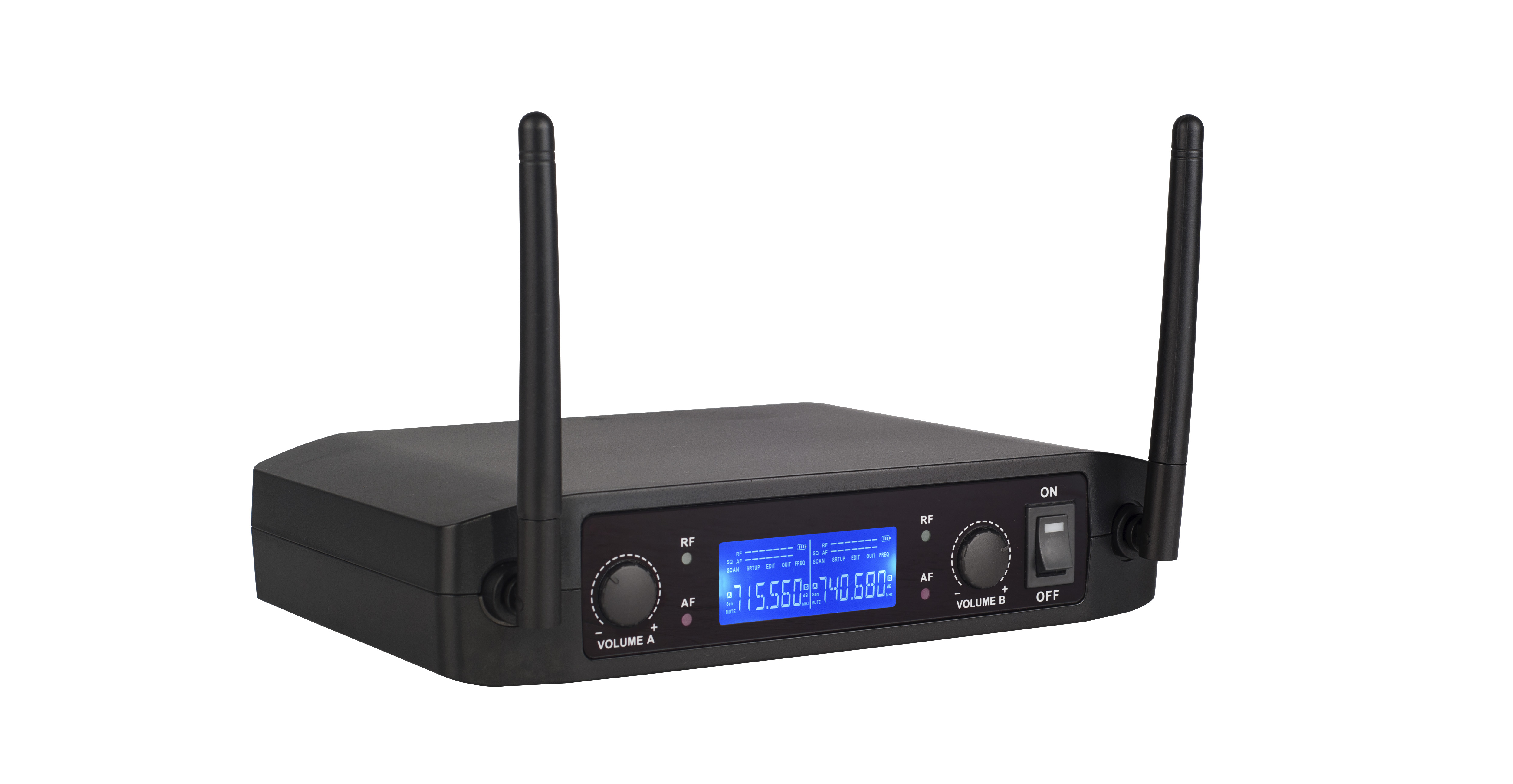 HOT-21 Two channel UHF fixed frequency wireless microphone system