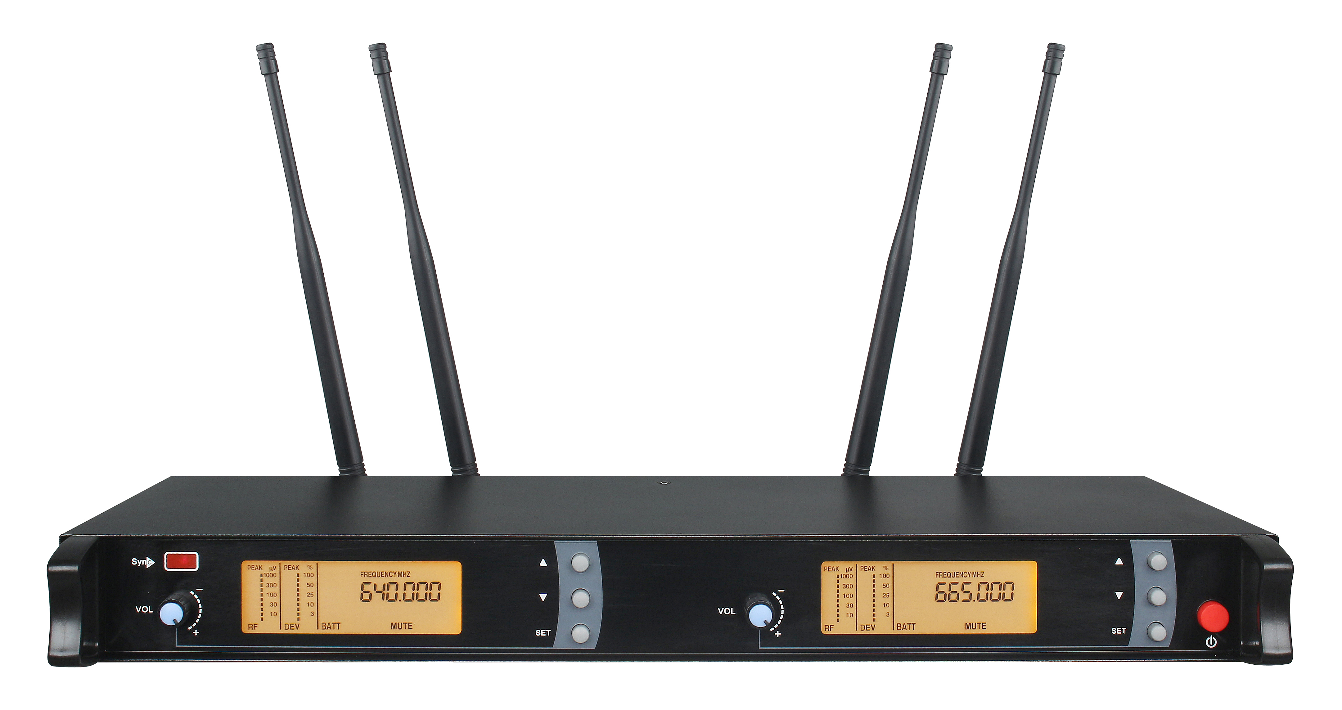 EG-9000 Two channel UHF frequency adjustable wireless microphone system
