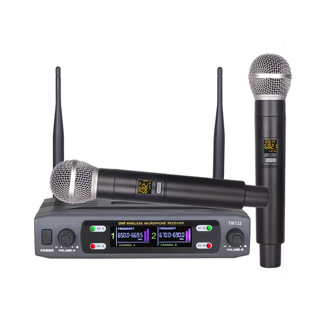 HOT-201 Two channel UHF fixed frequency wireless microphone system