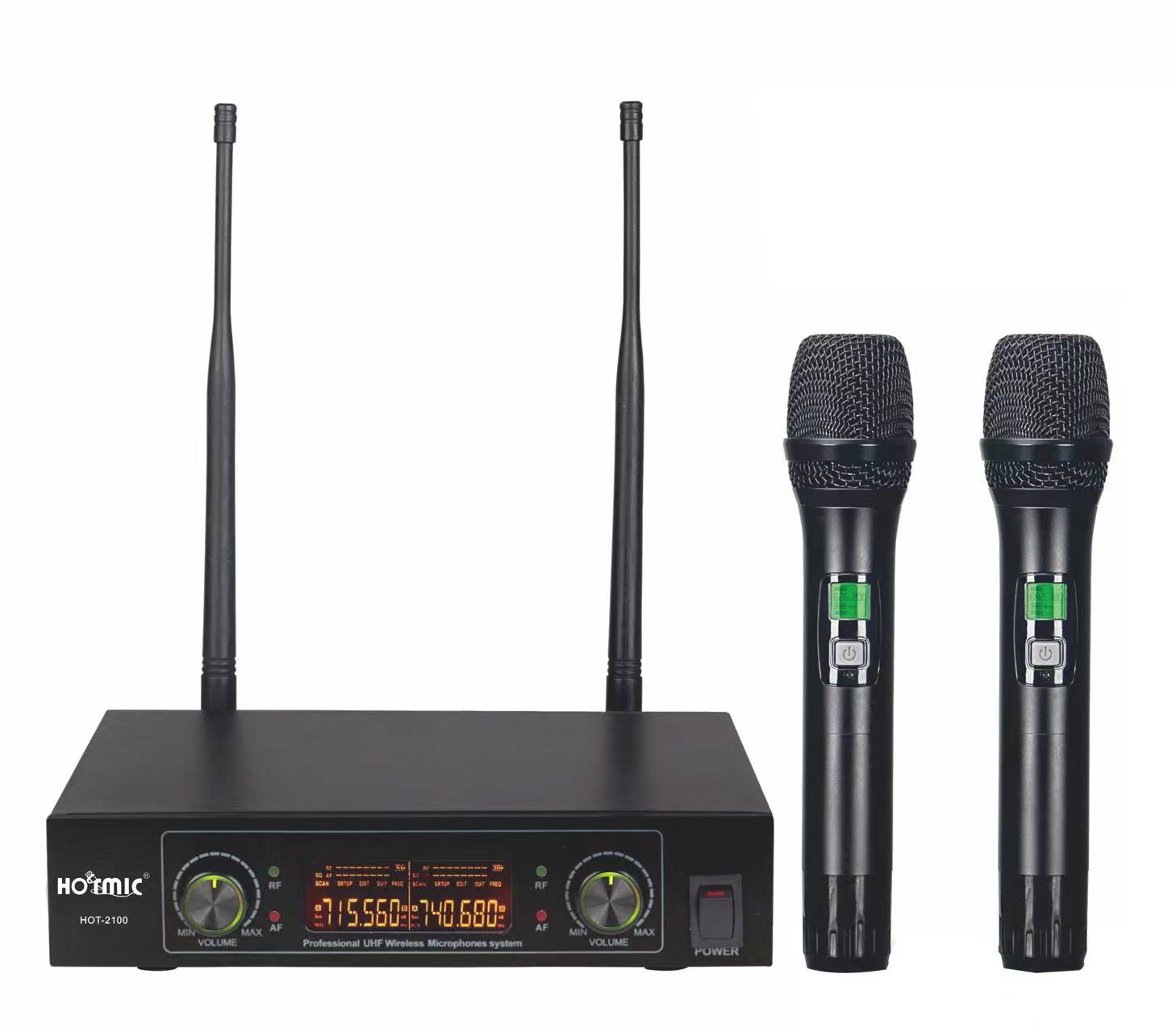 HOT-25 Two channel UHF fixed frequency wireless microphone system